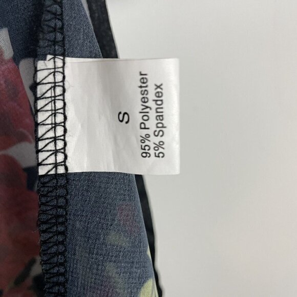 Floral Rose Kimono Short Sleeve Sheer Cardigan Size Small Black Red - Picture 3 of 5